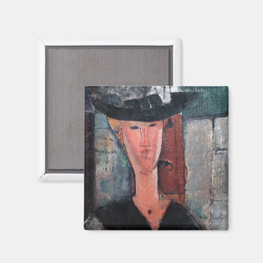 Amedeo Modigliani - Madame Pompadour Magneet (Voorkant / Achterkant)