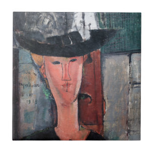 Amedeo Modigliani - Madame Pompadour Tegeltje