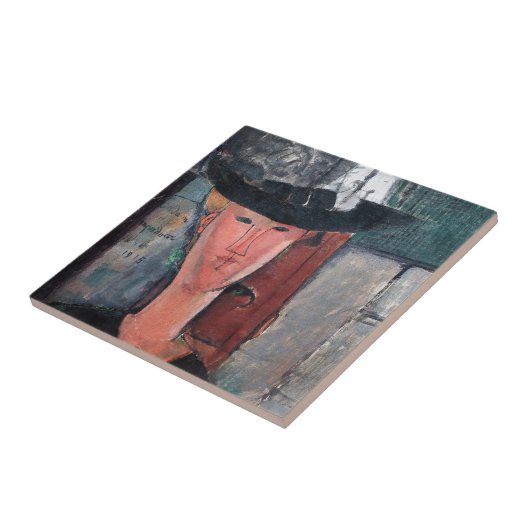 Amedeo Modigliani - Madame Pompadour Tegeltje (Zijkant)