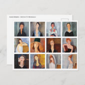 Amedeo Modigliani - Masterstuks Collage Briefkaart (Voorkant / Achterkant)