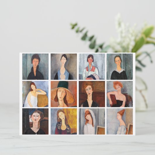 Amedeo Modigliani - Masterstuks Collage Kaart (Staand voorkant)