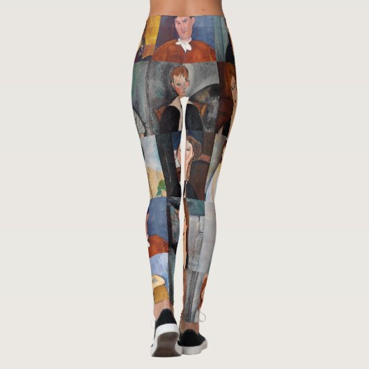 Amedeo Modigliani - Masterstuks Collage Leggings (Achterkant)