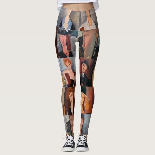Amedeo Modigliani - Masterstuks Collage Leggings (Voorkant)