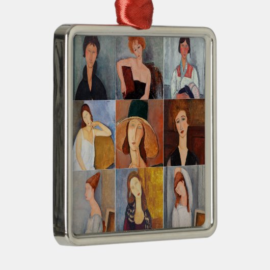 Amedeo Modigliani - Masterstuks Collage Metalen Ornament (Rechts)