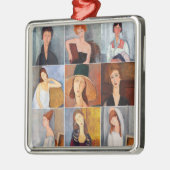 Amedeo Modigliani - Masterstuks Collage Metalen Ornament (Links)
