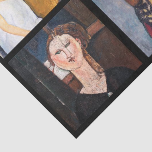 Amedeo Modigliani - Masterstuks Collage Poster Tissuepapier (Detail)