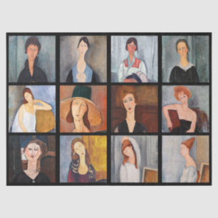 Amedeo Modigliani - Masterstuks Collage Poster Tissuepapier
