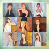 Amedeo Modigliani - Masterstuks Collage Raamsticker (Vel 3)