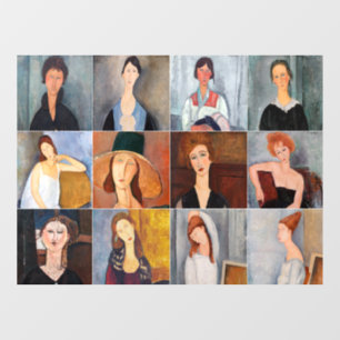 Amedeo Modigliani - Masterstuks Collage Raamsticker