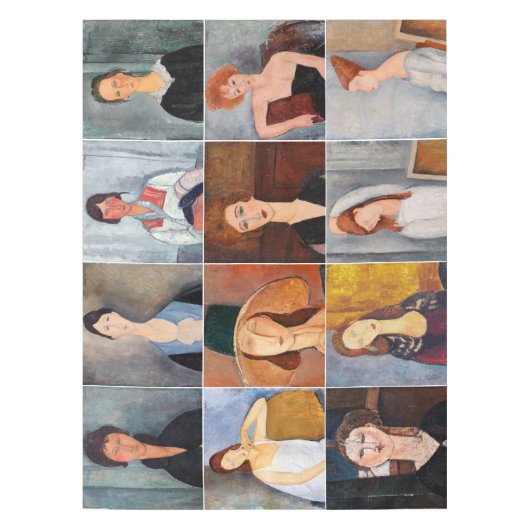 Amedeo Modigliani - Masterstuks Collage Tafelkleed (Voorkant)