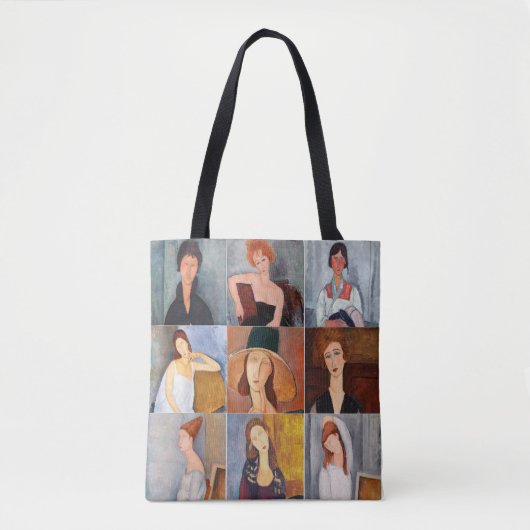 Amedeo Modigliani - Masterstuks Collage Tote Bag (Voorkant)