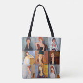 Amedeo Modigliani - Masterstuks Collage Tote Bag (Achterkant)