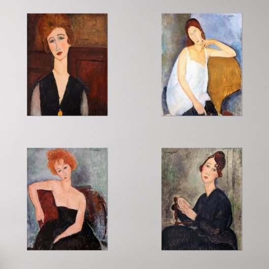 Amedeo Modigliani - Masterstuks Selection Muurkunst Sets (Voorkant)