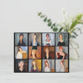 Amedeo Modigliani - Meesterwerken Collage Bedankkaart (Staand voorkant)