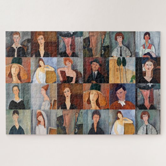 Amedeo Modigliani - Meesterwerken Collage Legpuzzel (Horizontaal)