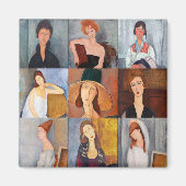 Amedeo Modigliani - Meesterwerken Collage Magneet (Voorkant)