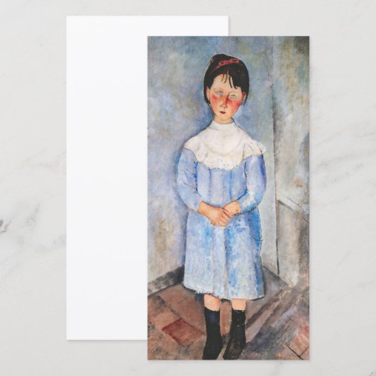 Amedeo Modigliani - Meisje in het blauw Bedankkaart (Voorkant / Achterkant)