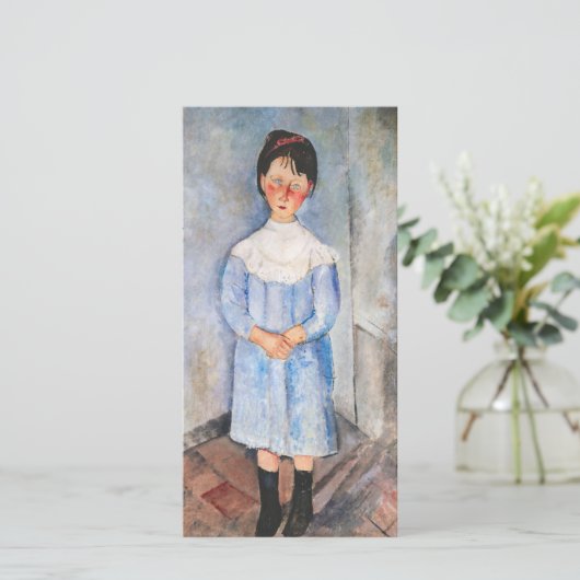 Amedeo Modigliani - Meisje in het blauw Bedankkaart (Staand voorkant)