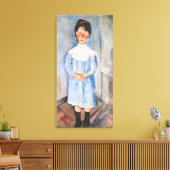 Amedeo Modigliani - Meisje in het Blauw Canvas Afdruk (Insitu (Woonkamer))