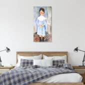 Amedeo Modigliani - Meisje in het Blauw Canvas Afdruk (Insitu (Slaapkamer))