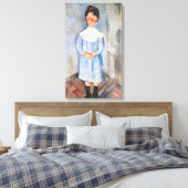 Amedeo Modigliani - Meisje in het blauw Canvas Afdruk (Insitu (Slaapkamer))
