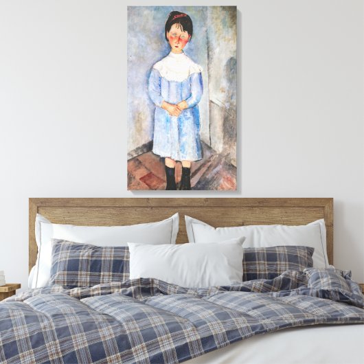Amedeo Modigliani - Meisje in het blauw Canvas Afdruk (Insitu (Slaapkamer))