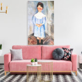 Amedeo Modigliani - Meisje in het blauw Canvas Afdruk (Insitu (Woonkamer))