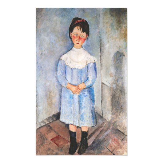 Amedeo Modigliani - Meisje in het blauw Foto Afdruk (Voorkant)