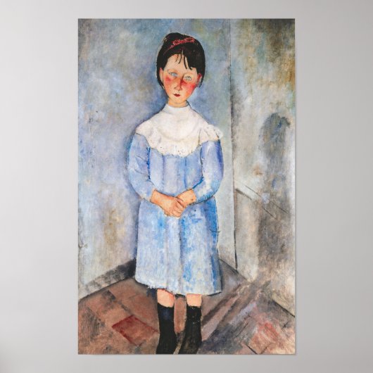 Amedeo Modigliani - Meisje in het Blauw Poster (Voorkant)