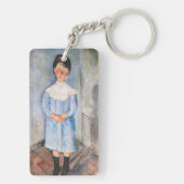 Amedeo Modigliani - Meisje in het blauw Sleutelhanger (achterkant)