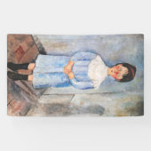 Amedeo Modigliani - Meisje in het blauw Spandoek (Horizontaal)