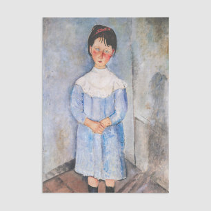 Amedeo Modigliani - Meisje in het blauw Tissuepapier