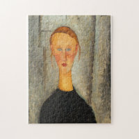 Amedeo modigliani - meisje met blauwe ogen