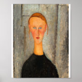 Amedeo modigliani - meisje met blauwe ogen poster (Voorkant)