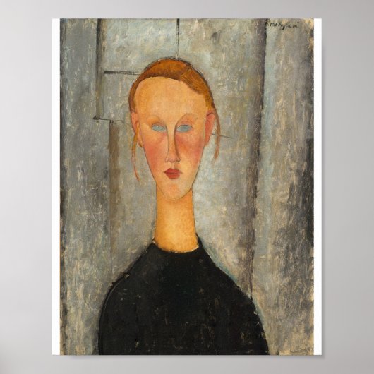 Amedeo modigliani - meisje met blauwe ogen poster (Voorkant)