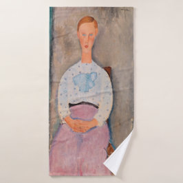 Amedeo Modigliani - Meisje met een Polka-Dot Blous Bad Handdoek