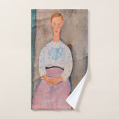 Amedeo Modigliani - Meisje met een Polka-Dot Blous Bad Handdoek (Handdoek)