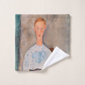 Amedeo Modigliani - Meisje met een Polka-Dot Blous Bad Handdoek (Wasdoekje)