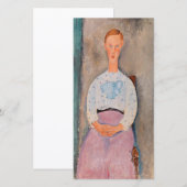 Amedeo Modigliani - Meisje met een Polka-Dot Blous Bedankkaart (Voorkant / Achterkant)