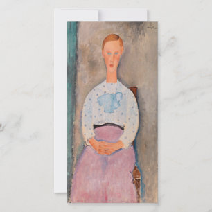 Amedeo Modigliani - Meisje met een Polka-Dot Blous Bedankkaart