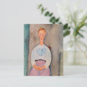 Amedeo Modigliani - Meisje met een Polka-Dot Blous Briefkaart (Staand voorkant)