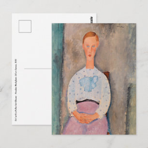 Amedeo Modigliani - Meisje met een Polka-Dot Blous Briefkaart