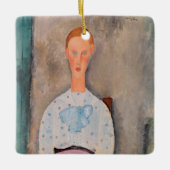 Amedeo Modigliani - Meisje met een Polka-Dot Blous Keramisch Ornament (Voorkant)