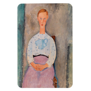 Amedeo Modigliani - Meisje met een Polka-Dot Blous Magneet