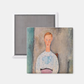 Amedeo Modigliani - Meisje met een Polka-Dot Blous Magneet (Voorkant / Achterkant)