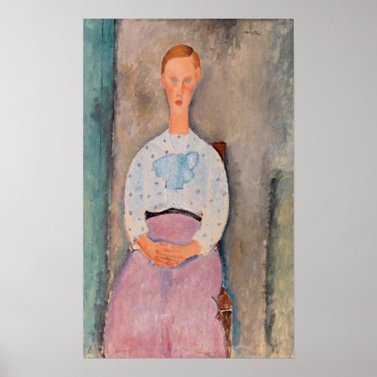 Amedeo Modigliani - Meisje met een Polka-Dot Blous Poster (Voorkant)