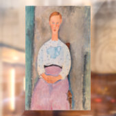 Amedeo Modigliani - Meisje met een Polka-Dot Blous Raamsticker (Vel 2)