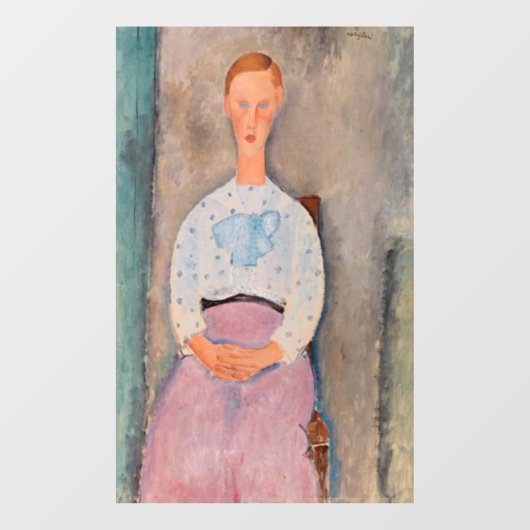 Amedeo Modigliani - Meisje met een Polka-Dot Blous Raamsticker (Vel)