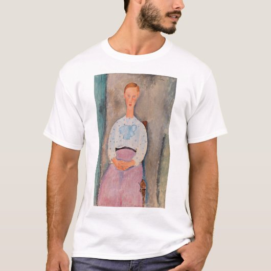 Amedeo Modigliani - Meisje met een Polka-Dot Blous T-shirt (Voorkant)