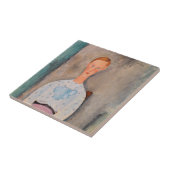 Amedeo Modigliani - Meisje met een Polka-Dot Blous Tegeltje (Zijkant)